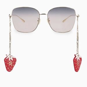 Gucci GG1030SK - 005 Strawberry Charm (removable) Sunglasses